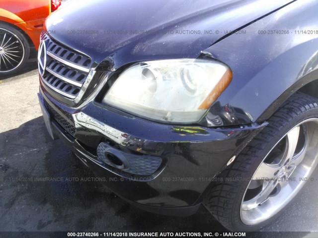 4JGBB86E07A252173 - 2007 MERCEDES-BENZ ML 350 BLACK photo 6