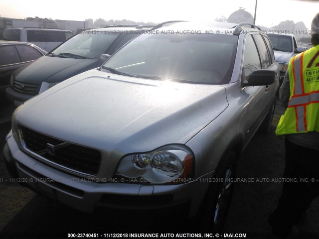 YV1CZ911051166352 - 2005 VOLVO XC90 T6 SILVER photo 2