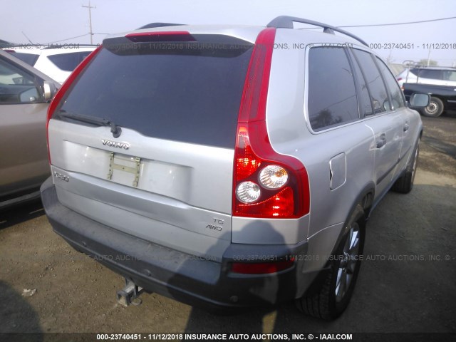 YV1CZ911051166352 - 2005 VOLVO XC90 T6 SILVER photo 4