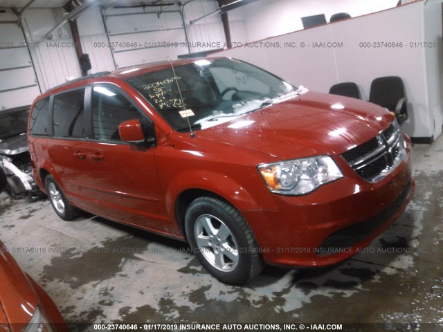 2C4RDGCG0DR627354 - 2013 DODGE GRAND CARAVAN SXT RED photo 1