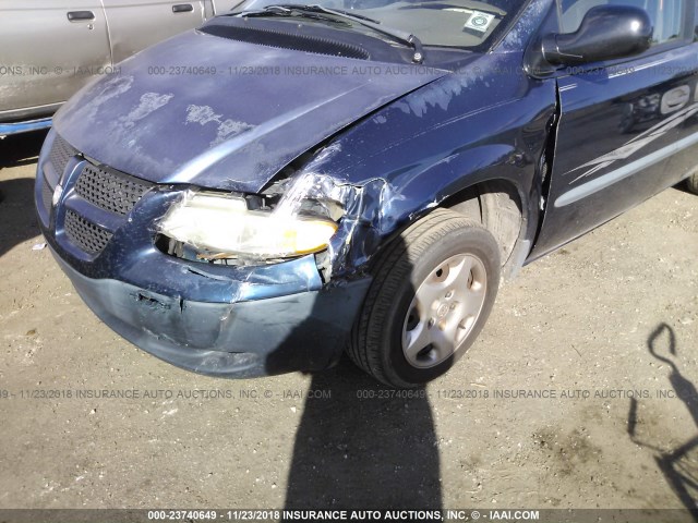 1B4GP253X2B683953 - 2002 DODGE CARAVAN SE BLUE photo 6