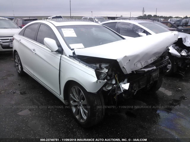 5NPEC4AC4CH351241 - 2012 HYUNDAI SONATA SE/LIMITED WHITE photo 1