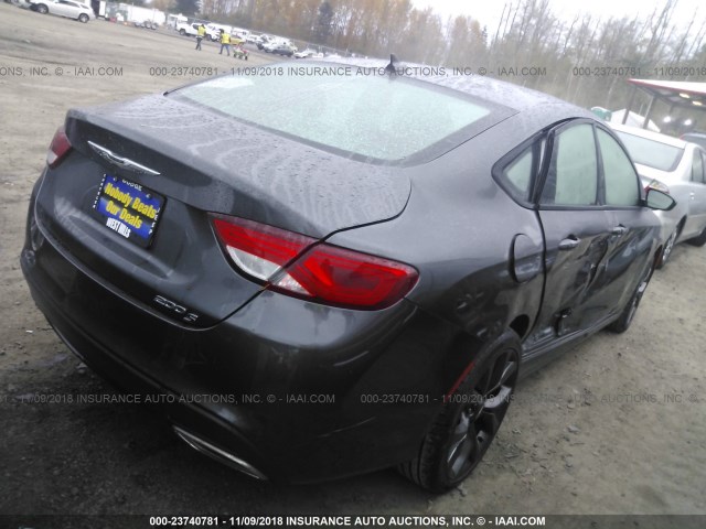 1C3CCCBG1FN638970 - 2015 CHRYSLER 200 GRAY photo 4