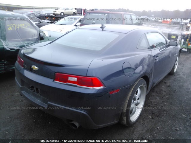 2G1FA1E30F9223601 - 2015 CHEVROLET CAMARO LS BLUE photo 4