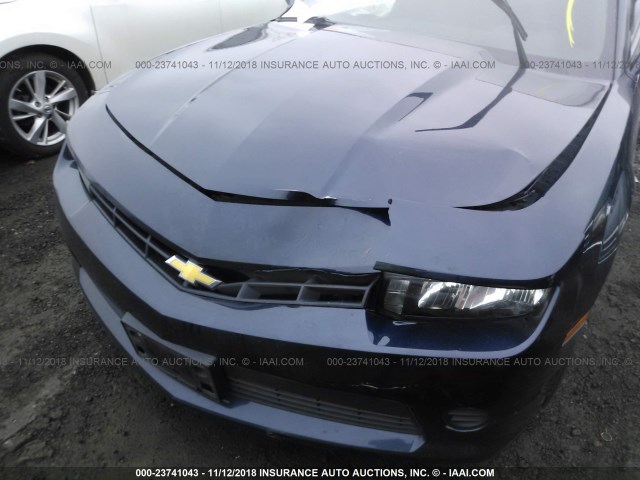 2G1FA1E30F9223601 - 2015 CHEVROLET CAMARO LS BLUE photo 6