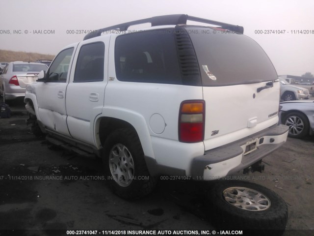 1GNEK13TX3R241535 - 2003 CHEVROLET TAHOE K1500 WHITE photo 3