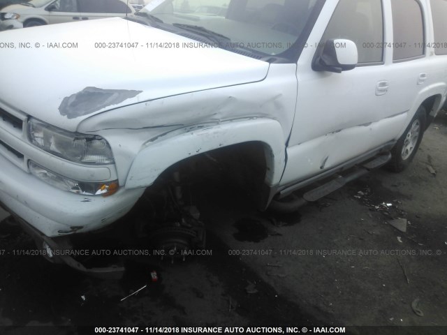 1GNEK13TX3R241535 - 2003 CHEVROLET TAHOE K1500 WHITE photo 6