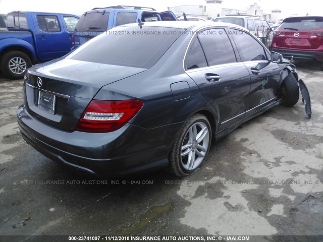 WDDGF4HB8DA868909 - 2013 MERCEDES-BENZ C 250 GRAY photo 4