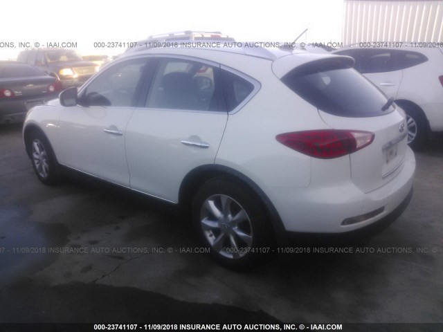 JNKAJ09E08M306408 - 2008 INFINITI EX35 JOURNEY WHITE photo 3