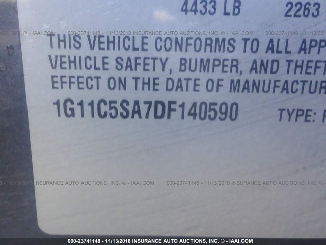 1G11C5SA7DF140590 - 2013 CHEVROLET MALIBU 1LT BROWN photo 9