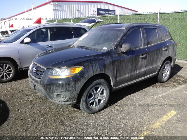 5NMSG3AB9AH365798 - 2010 HYUNDAI SANTA FE GLS BLACK photo 2