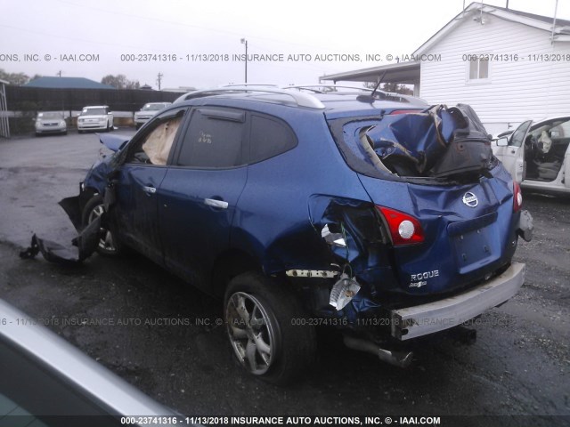 JN8AS5MT1AW012693 - 2010 NISSAN ROGUE S/SL/KROM BLUE photo 3