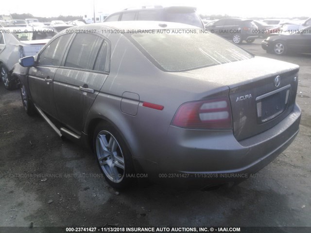 19UUA66237A029962 - 2007 ACURA TL GRAY photo 3