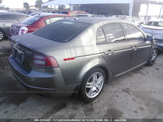 19UUA66237A029962 - 2007 ACURA TL GRAY photo 4