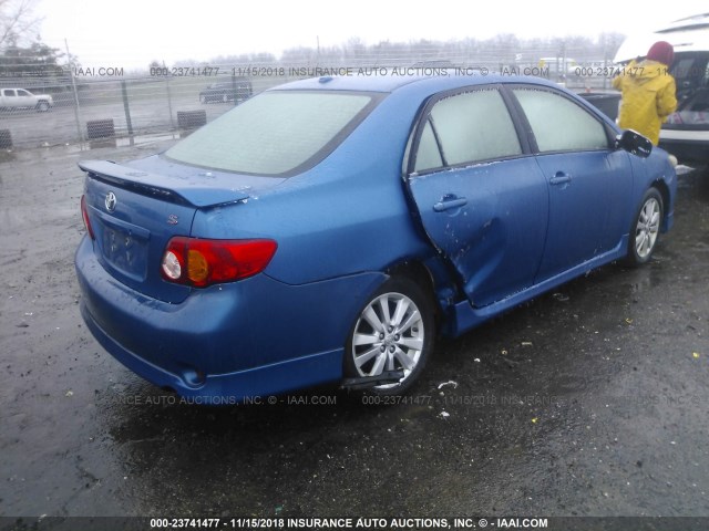 2T1BU4EE3AC225223 - 2010 TOYOTA COROLLA S/LE/XLE BLUE photo 4