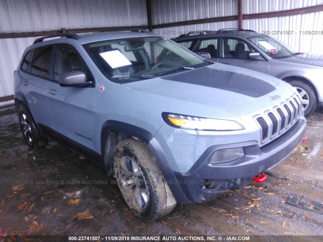 1C4PJMBB5FW595225 - 2015 JEEP CHEROKEE TRAILHAWK GRAY photo 1