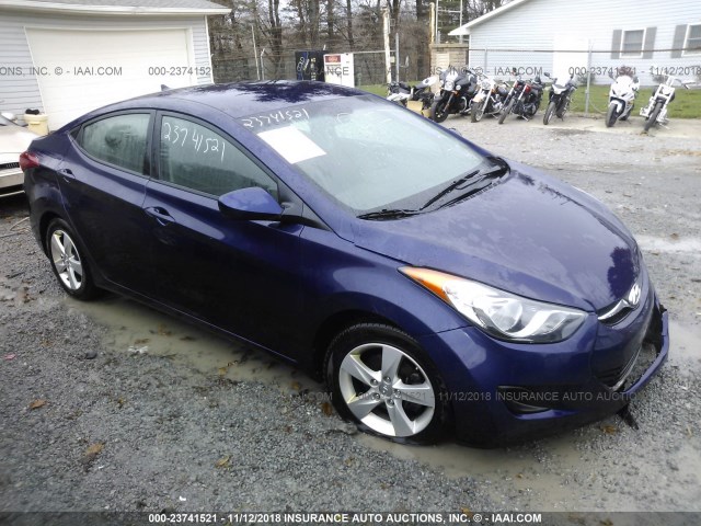 5NPDH4AE6DH368896 - 2013 HYUNDAI ELANTRA GLS/LIMITED BLUE photo 1