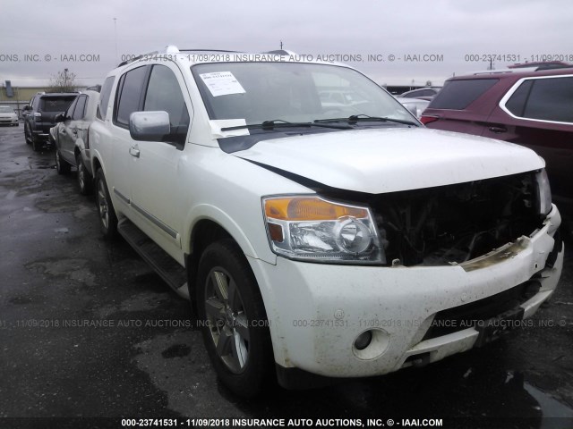 5N1BA0ND0CN617970 - 2012 NISSAN ARMADA SV/SL/PLATINUM WHITE photo 1