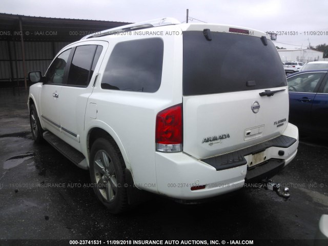 5N1BA0ND0CN617970 - 2012 NISSAN ARMADA SV/SL/PLATINUM WHITE photo 3