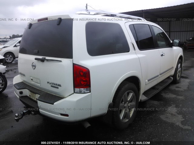 5N1BA0ND0CN617970 - 2012 NISSAN ARMADA SV/SL/PLATINUM WHITE photo 4