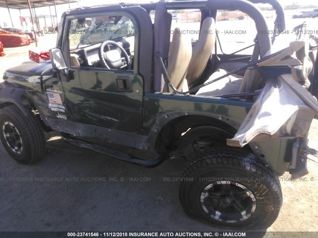 1J4FA29P71P357097 - 2001 JEEP WRANGLER / TJ SE GREEN photo 6