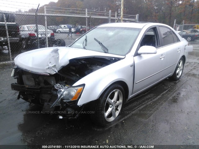 5NPEU46FX7H259296 - 2007 HYUNDAI SONATA SE/LIMITED SILVER photo 2