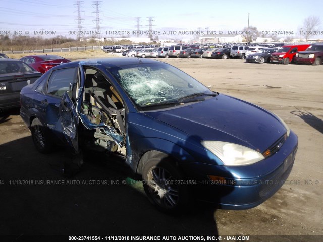 1FAFP3834YW121232 - 2000 FORD FOCUS ZTS BLUE photo 1