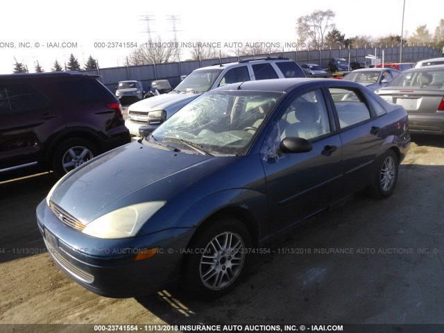 1FAFP3834YW121232 - 2000 FORD FOCUS ZTS BLUE photo 2