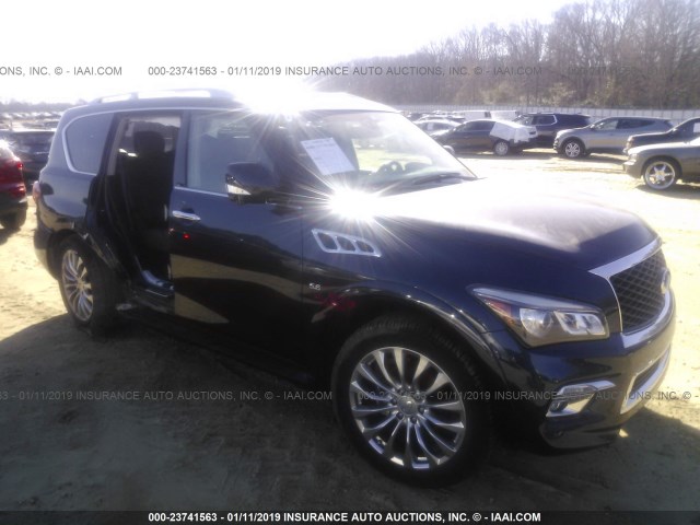 JN8AZ2NF9H9640321 - 2017 INFINITI QX80 SIGNATURE BLUE photo 1