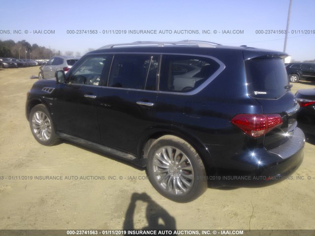 JN8AZ2NF9H9640321 - 2017 INFINITI QX80 SIGNATURE BLUE photo 3