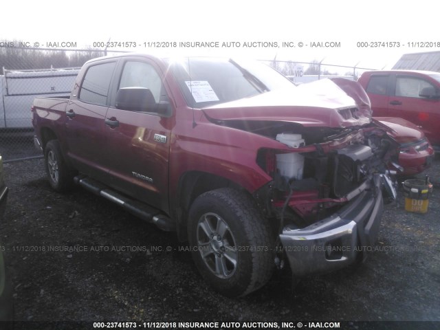 5TFDY5F1XEX412030 - 2014 TOYOTA TUNDRA CREWMAX SR5 RED photo 1