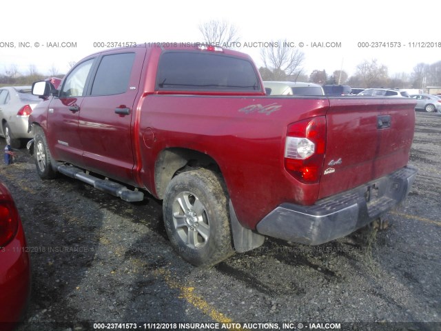 5TFDY5F1XEX412030 - 2014 TOYOTA TUNDRA CREWMAX SR5 RED photo 3