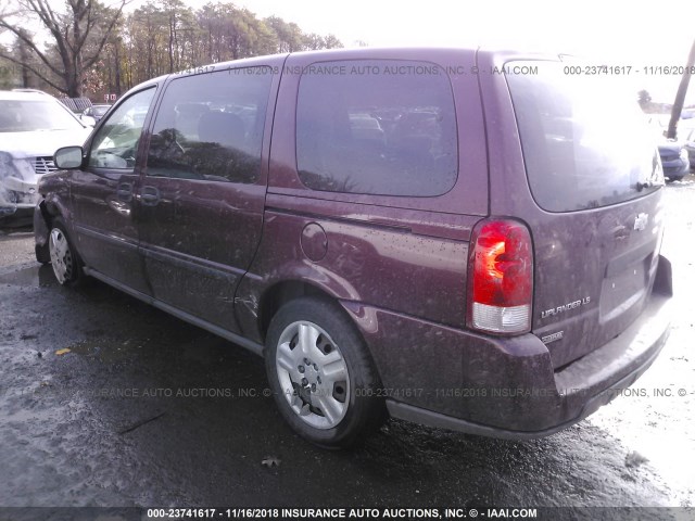 1GNDV23W97D180488 - 2007 CHEVROLET UPLANDER LS MAROON photo 3