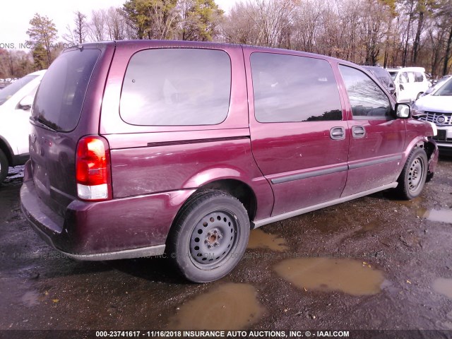 1GNDV23W97D180488 - 2007 CHEVROLET UPLANDER LS MAROON photo 4