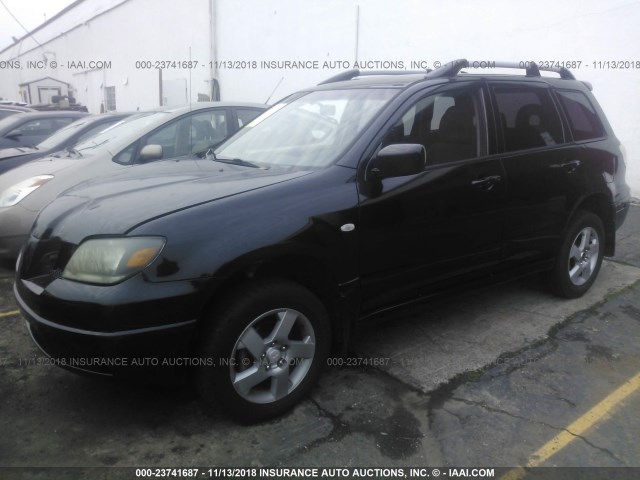 JA4LX41G93U038071 - 2003 MITSUBISHI OUTLANDER XLS BLACK photo 2