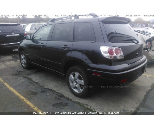 JA4LX41G93U038071 - 2003 MITSUBISHI OUTLANDER XLS BLACK photo 3