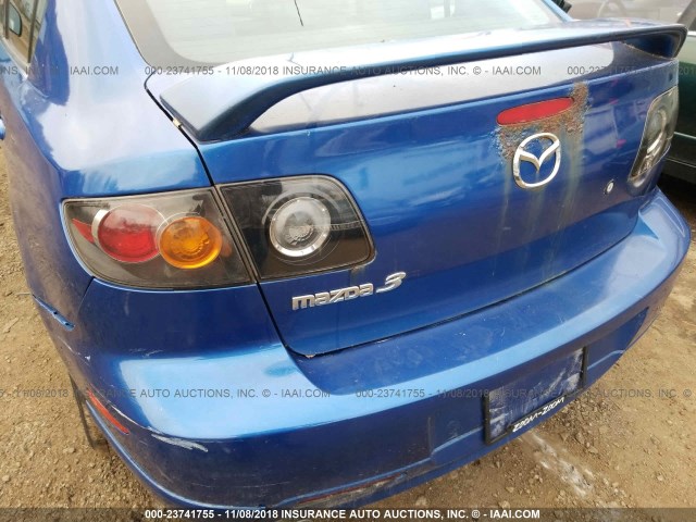 JM1BK323661515650 - 2006 MAZDA 3 S BLUE photo 6