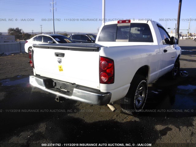 1D7HA16K87J530614 - 2007 DODGE RAM 1500 ST WHITE photo 4