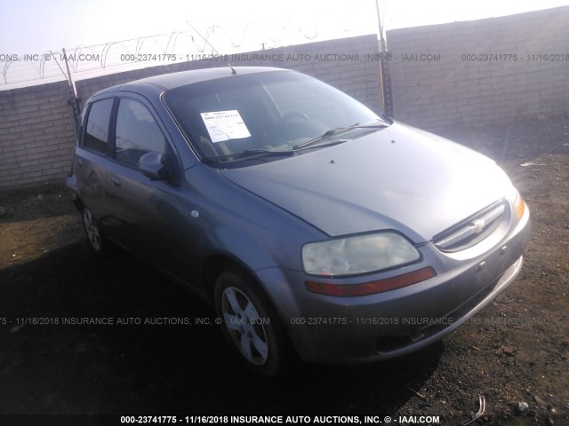 KL1TD66626B673957 - 2006 CHEVROLET AVEO LS GRAY photo 1