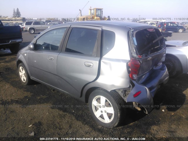 KL1TD66626B673957 - 2006 CHEVROLET AVEO LS GRAY photo 3