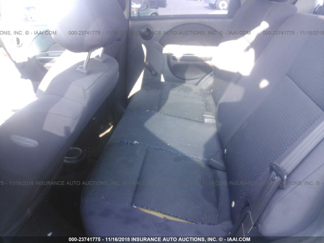 KL1TD66626B673957 - 2006 CHEVROLET AVEO LS GRAY photo 8