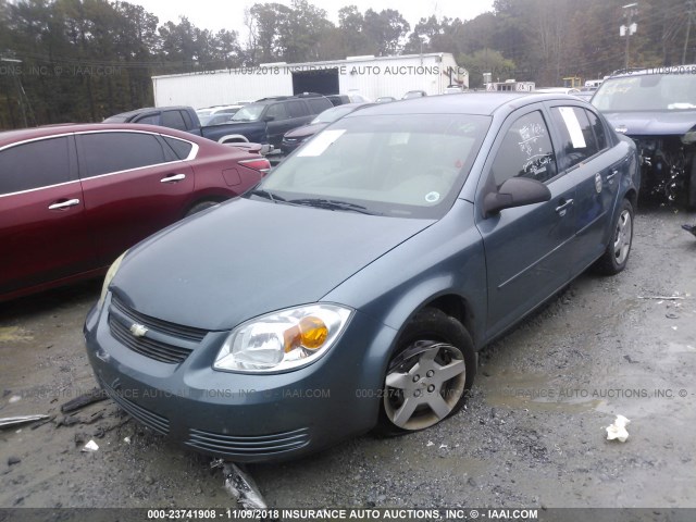 1G1AK52F257666281 - 2005 CHEVROLET COBALT BLUE photo 2