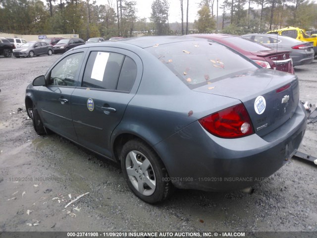 1G1AK52F257666281 - 2005 CHEVROLET COBALT BLUE photo 3