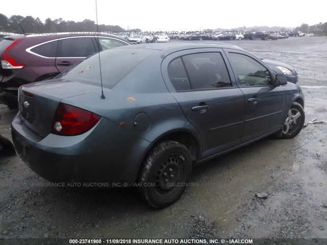 1G1AK52F257666281 - 2005 CHEVROLET COBALT BLUE photo 4