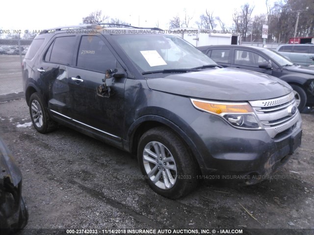 1FM5K8D80FGB28958 - 2015 FORD EXPLORER XLT GRAY photo 1