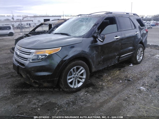 1FM5K8D80FGB28958 - 2015 FORD EXPLORER XLT GRAY photo 2