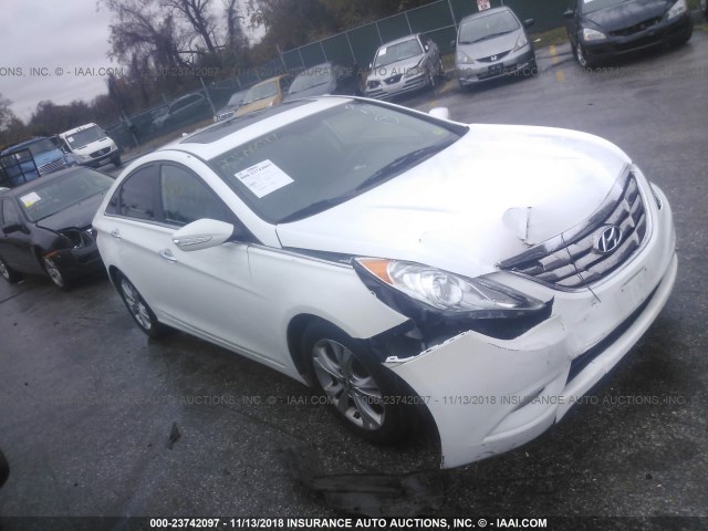 5NPEC4ACXDH552854 - 2013 HYUNDAI SONATA SE/LIMITED WHITE photo 1