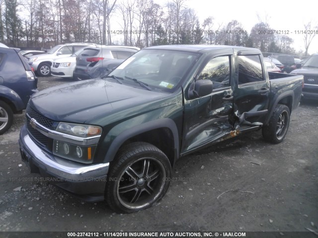 1GCDT136858272657 - 2005 CHEVROLET COLORADO GREEN photo 2