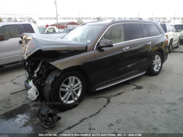 4JGDF6EE8FA445544 - 2015 MERCEDES-BENZ GL 450 4MATIC BROWN photo 2