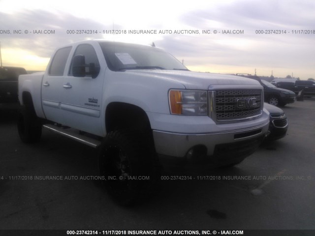 3GTEC23J69G270954 - 2009 GMC SIERRA C1500 SLE WHITE photo 1